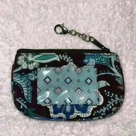 Vera Bradley RETIRED Pattern - Java Blue ID and change purse - Picture 1 of 6